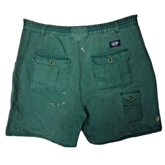 Pre Owned Campus Crew Men Shorts Color Green Size 36-38 Button Down Pockets - Picture 14 of 14